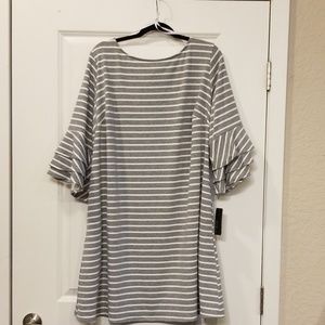 Heather Grey & White Dress